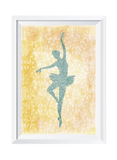 Buy Dancer Wooden Frame Wall Art Painting Multicolour 32x22cm in Saudi Arabia