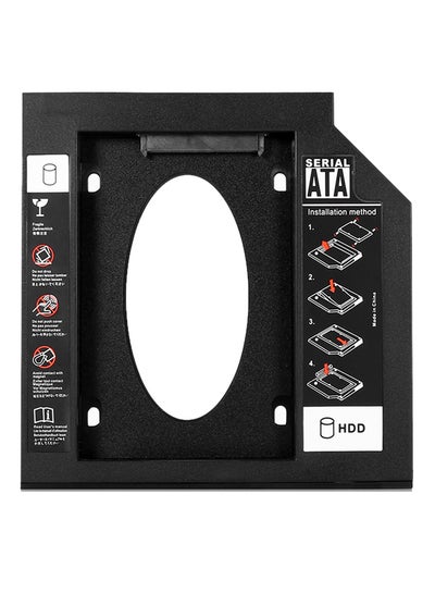 Buy 9.5mm Optical Bay Second SATA HDD Hard Drive Caddy Black in UAE