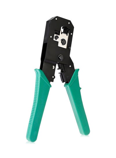 Buy Dual-Modular Network Pliers Crimping/ Cutting/ Stripping Tool Black/Green in Egypt