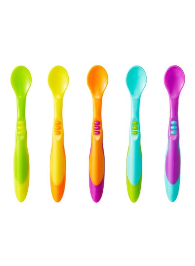 Buy Pack Of 5 Flexi Tip Spoon Multicolour in Saudi Arabia