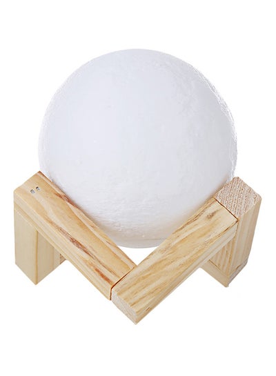 Buy Rechargeable 3D Moon Bookcase Night Lamp White in Saudi Arabia