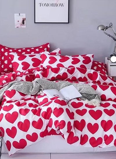 Heart Shape Design Bedding Duvet Set, King Bed Duvet Size In Cm