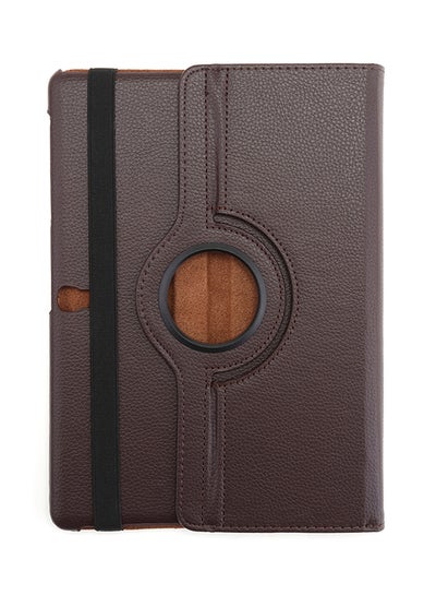 Buy Lichee Pattern Smart Case Cover For Samsung Galaxy Tab S 10.5 T800/T801/T805 LTE Brown in UAE