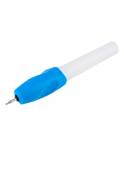 Buy Electric Pen Carve Rotary Tool White/Blue in Saudi Arabia