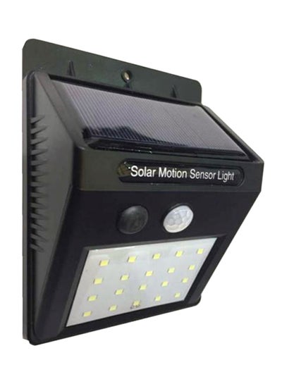 اشتري إضاءة حائط بمصابيح LED تعمل بالطاقة الشمسية ليل نهار مزودة بمستشعر للحركة أسود 0.55وات في السعودية