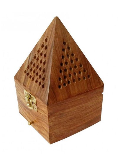 Buy Pyramid Shaped Incense Burner Brown in Egypt