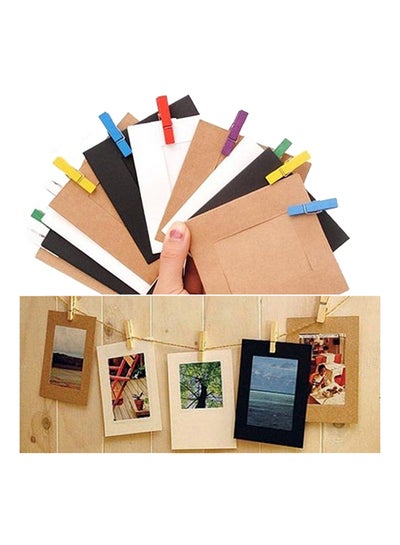 Buy 10-Piece Paper Photo Film Frames Multicolour 8.8x9.3centimeter in Saudi Arabia