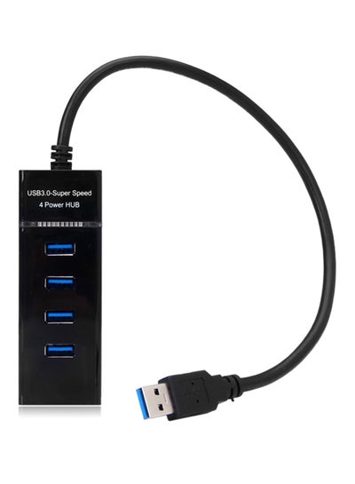 Buy TS-HUB01 Multi-function 480Gbps 4-Ports USB 3.0 Hub Black in UAE