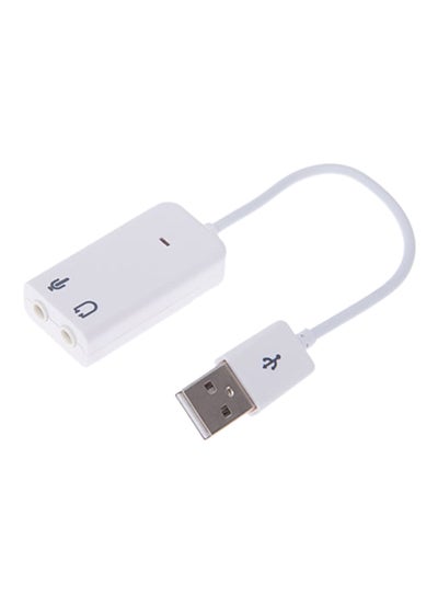Buy 7.1 Channel USB Sound Adapter White in Egypt