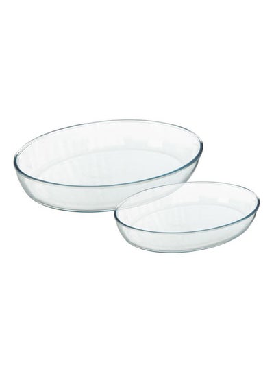 اشتري 2-Piece Oven Dish Set Clear في السعودية