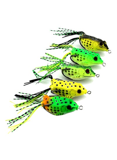 5-Piece Artificial Fishing Lure Frog Bait Set 6centimeter price in