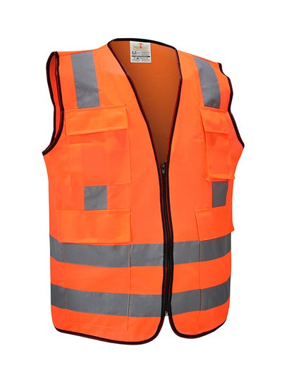 Buy Bright Safety Vest Jacket Orange in UAE