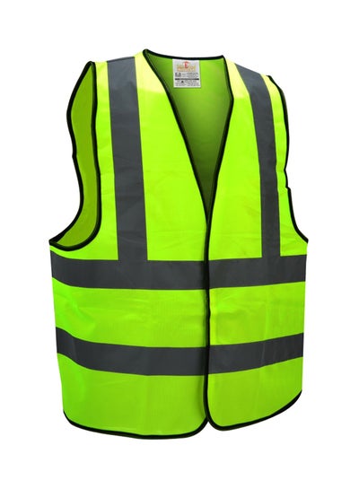 Buy Star Safety Vest Jacket Neon Green/Black in UAE