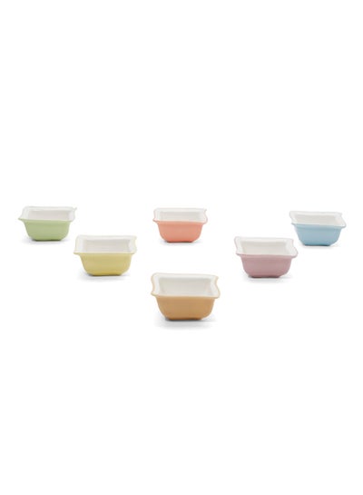 Buy 6-Piece Wave Dip Bowl Set Multicolour in UAE