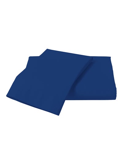 Buy 3-Piece Egyptian Cotton Duvet Set Cotton Royal Blue in Saudi Arabia