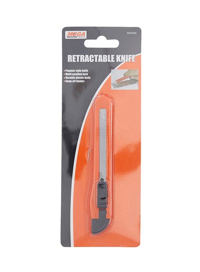 Buy Retractable Knife Cutter Orange/Black/Silver in UAE