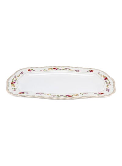 Buy Wave Rectangular Plate White 14inch in UAE