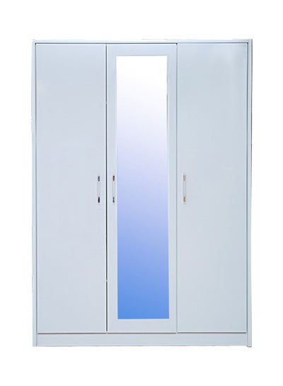Buy Salvatore 3-Door Wardrobe White 152x210x57centimeter in UAE