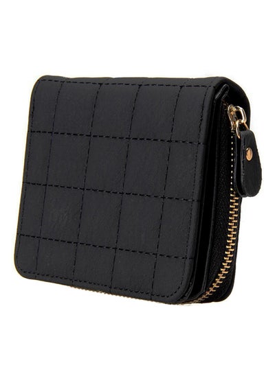 Buy Plaid Detailed Wallet Black in UAE