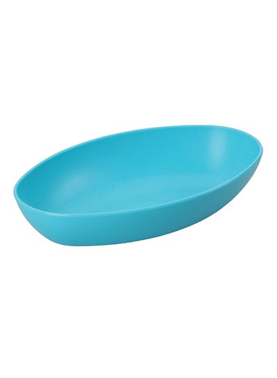 Oval Shape Frosted Dinner Plate Cyan 115x180x37 millimeter price