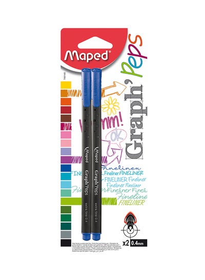 Buy Graph'Peps Fineliner Pen Black/Blue in UAE