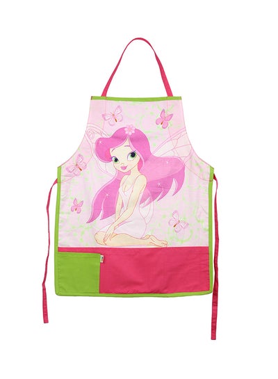 Buy Digital Printed Cooking Apron Pink/Green 22x17inch in Egypt