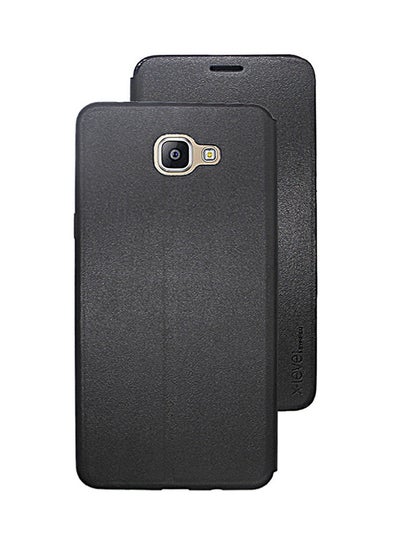 Buy Polyurethane Flip Case Cover And Stand For Samsung Galaxy A9 Pro Black in UAE