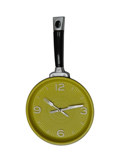 Egg Frying Pan Analog Designer Wall Clock Yellow