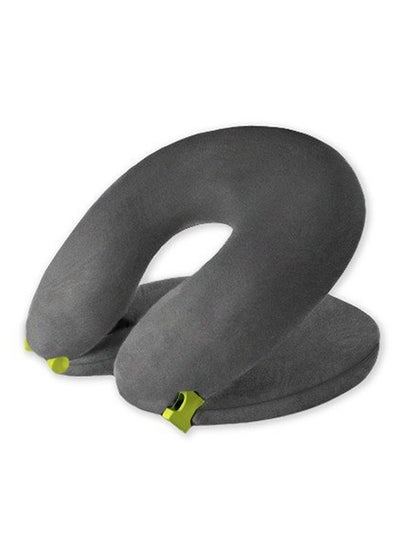 Buy Adjustable Travel Pillow polyester Grey in UAE