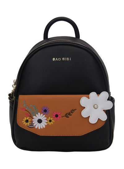 Buy Flower Patch Design Backpack Brown in UAE