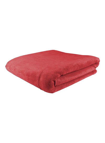 Buy Microfiber Bath Towels Red 70x140cm in UAE