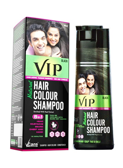 Buy Natural Hair Colour Shampoo Black 180ml in UAE