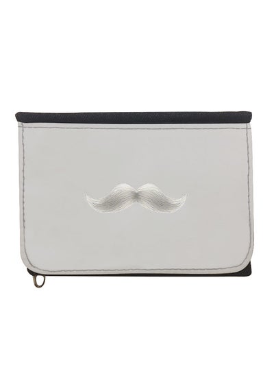 Buy Drawings Of Mustaches Bi-Fold Wallet Grey in Saudi Arabia