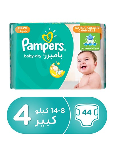 Buy New Baby-Dry, Size 4, 8-14 Kg, 44 Count in Saudi Arabia