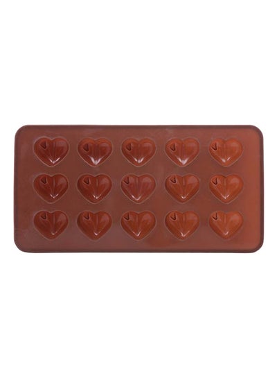 Buy Multipurpose Heart Bake Mold Brown 8.5x4x1inch in UAE