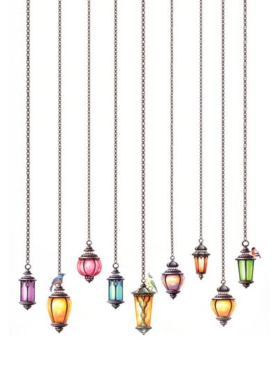 Buy Retro Chandelier Removable Wall Sticker Multicolour 60x90centimeter in Saudi Arabia