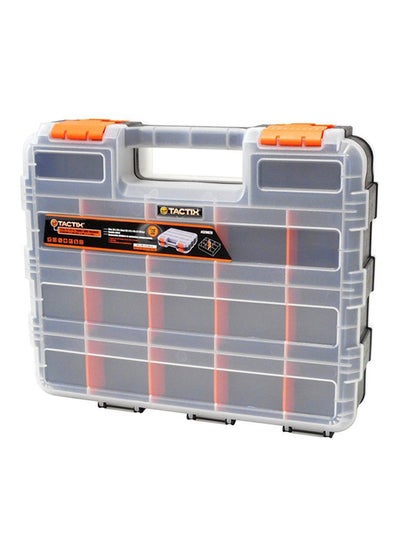 Buy Double Sided Organizer Clear/Black/Orange 32x26x8cm in UAE