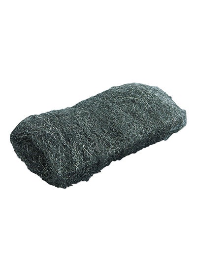 Buy 12-Piece Grade 000 Steel Wool Pad Grey in UAE