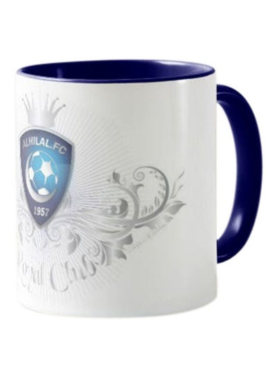 اشتري Printed Hilal Saudi FC Mug White & Blue 11ounce في السعودية