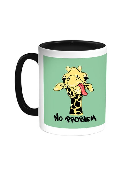 Buy Giraffe - No Problem Printed Coffee Mug Black/White in Egypt