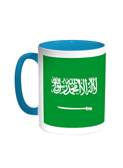 Buy Kingdom Of Saudi Arabia Printed Coffee Mug Turquoise/White in Egypt