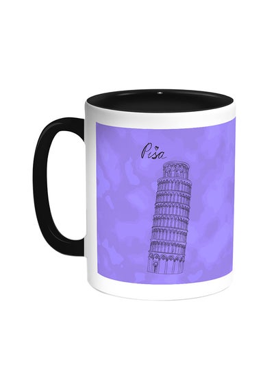 Buy Landmarks - Leaning Tower Of Pisa Printed Coffee Mug Black/White in Egypt