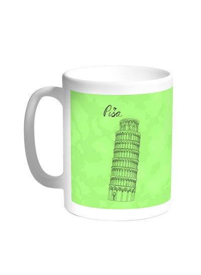 Buy Landmarks - Leaning Tower Of Pisa Printed Coffee Mug White in Egypt