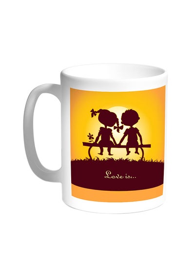 Buy Love Is Printed Coffee Mug White in Egypt