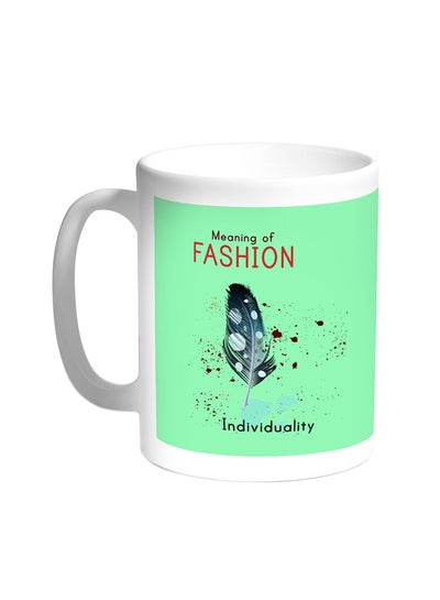 Buy Meaning Of Fashion Printed Coffee Mug White in Egypt