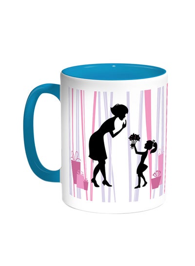 Buy Mother's Day Gift Printed Coffee Mug Turquoise/White in Egypt