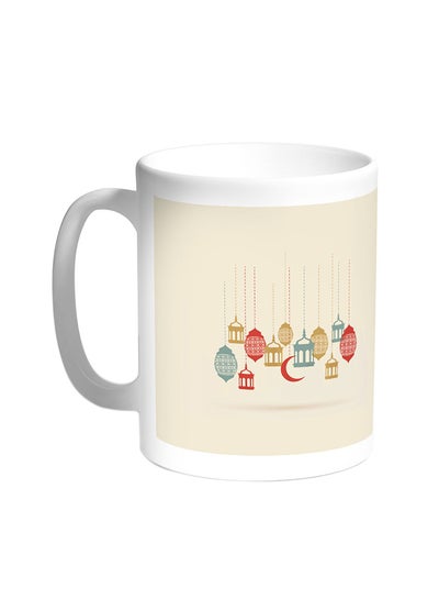 Buy Ramadan Lanterns Printed Coffee Mug White in Saudi Arabia