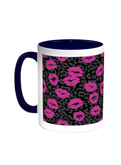 Buy Romantic Printed Coffee Mug Blue/White in Egypt