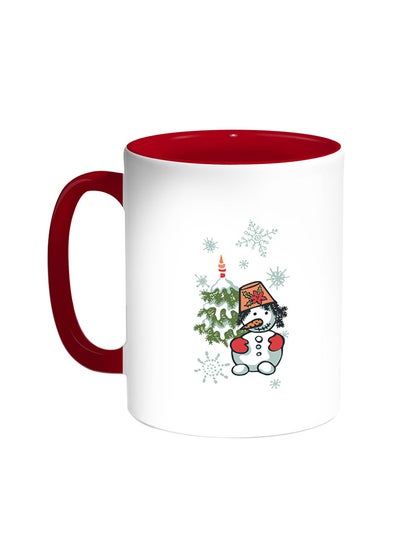 Buy Winter Season Printed Coffee Mug Red/White in Saudi Arabia