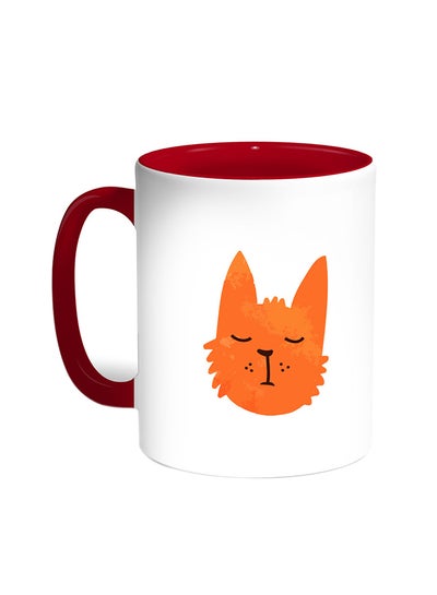 Buy Cat Printed Coffee Mug Red/White in Egypt